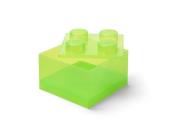 Opakowanie Lego pojemnik klocek czwórka transparentny zieleń