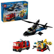 Opakowanie LEGO(R) CITY 60462 Zestaw z helikopterem, wozem strażackim i łodzią podwodną