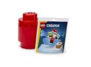 Opakowanie LEGO(R) pojemnik z klockami Santa - czerwony