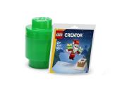 Opakowanie LEGO(R) pojemnik z klockami Santa - zielony