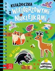 Okładka książki lesie. Naklejam, odklejam!. Książeczka z wielorazowymi naklejkami