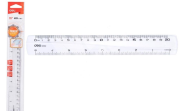 Linijka 20cm Pioner przeźroczysta DELI. Wydawca: DELI. Dadada.pl Opakowanie Linijka 20cm Pioner przeźroczysta DELI