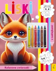 Okładka książki Liski. Kolorowanka z kredkami