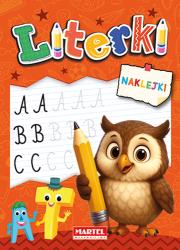 Literki z naklejkami. Autor: Wiktoria Kohnke. Dadada.pl Okładka książki Literki z naklejkami