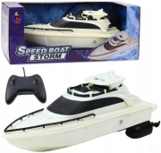 Opakowanie Łódź motorowa R/C na baterie czarno-biała