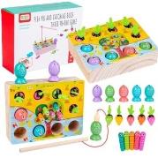 Opakowanie Łowienie rybek warzyw drewniane magnetyczne