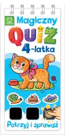 Magiczny quiz 4-latka. Potrzyj i sprawdź!. Autor: Sylwia Kajdana. Dadada.pl Okładka książki Magiczny quiz 4-latka. Potrzyj i sprawdź!