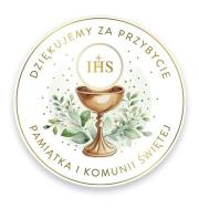 Opakowanie Magnes z podziękowaniem dla gości - Komunia 1