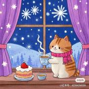 Opakowanie Malowanie po numerach 40x50cm Kotek z tortem