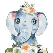 Opakowanie Malowanie po numerach 40x50cm Słonik