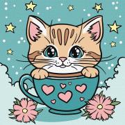 Opakowanie Malowanie po numerach - Cudowny kotek Kids 25x25cm