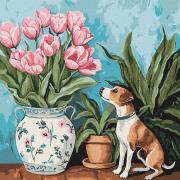 Opakowanie Malowanie po numerach -Czarujące tulipany 40x40cm