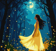 Opakowanie Malowanie po numerach - Dziewczyna wśród świetlik