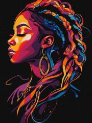 Opakowanie Malowanie po numerach -Jaskrawe Włosy 30x40cm