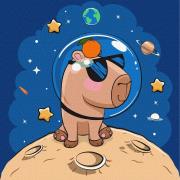 Malowanie po numerach - Kapibara w kosmosie 30x30. Wydawca: Ideyka. Dadada.pl Opakowanie Malowanie po numerach - Kapibara w kosmosie 30x30