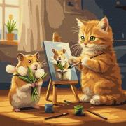 Malowanie po numerach - Keith jest artystą 40x40cm. Wydawca: Ideyka. Dadada.pl Opakowanie Malowanie po numerach - Keith jest artystą 40x40cm