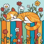 Opakowanie Malowanie po numerach - Kot na ogrodzeniu Kids