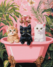 Opakowanie Malowanie po numerach - Koty w łazience 30x40cm