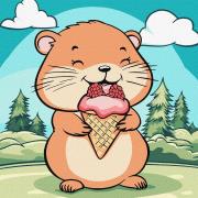 Malowanie po numerach - Lato.Chomik z lodami 25x25. Wydawca: Ideyka. Dadada.pl Opakowanie Malowanie po numerach - Lato.Chomik z lodami 25x25