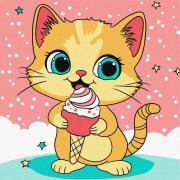 Opakowanie Malowanie po numerach - Malinowe lody Kids