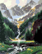 Opakowanie Malowanie po numerach - Miejsce w górach 40x50cm
