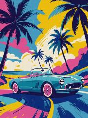 Opakowanie Malowanie po numerach - Neonowy napęd 30x40cm