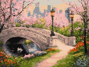 Opakowanie Malowanie po numerach - Park wiosenny 30x40cm