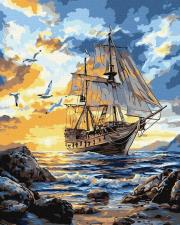 Opakowanie Malowanie po numerach - Ptaki nad żaglami 40x50cm