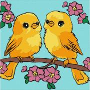 Opakowanie Malowanie po numerach - Tęczowe ptaki Kids 25x25