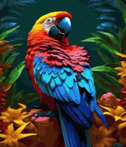 Opakowanie Malowanie po numerach - Tropikalna papuga 40x50cm
