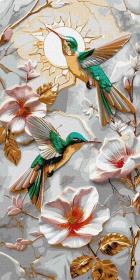 Opakowanie Malowanie po numerach - Turkusowe kolibry 40x80cm
