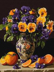 Opakowanie Malowanie po numerach - Wdzięczne bratki 30x40cm