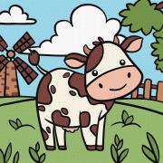 Opakowanie Malowanie po numerach - Wesoła krowa 25x25cm