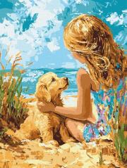 Opakowanie Malowanie po numerach - Wesoły piesek 30x40cm