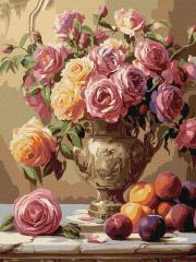 Opakowanie Malowanie po numerach - Wielobarwne róże 30x40cm