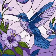 Opakowanie Malowanie po numerach - Witraż. Koliber 30x30cm