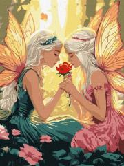 Opakowanie Malowanie po numerach - Wróżki wśród kwiatów