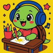 Opakowanie Malowanie po numerach - Żółwik rysuje 25x25cm