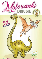 Malowanki - Dinusie. Autor: Kruszewski Włodzimierz, Ernest Błędowski. Dadada.pl Okładka książki Malowanki - Dinusie