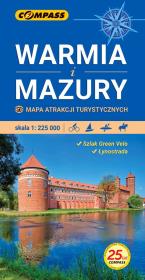 Mapa atrakcji tur. - Warmia i Mazury 1:225 000 w.3. Wydawca: Compass sp z o.o.. Dadada.pl Opakowanie Mapa atrakcji tur. - Warmia i Mazury 1:225 000 w.3