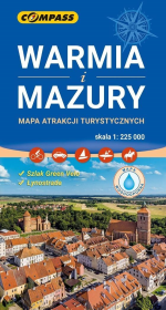 Mapa atrakcji turystycznych Warmia i Mazury. Autor:   Praca zbiorowa. Dadada.pl Okładka książki Mapa atrakcji turystycznych Warmia i Mazury