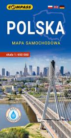 Mapa - Polska mapa samochodowa lam 1:650 000. Autor: praca zbirowa. Dadada.pl Okładka książki Mapa - Polska mapa samochodowa lam 1:650 000