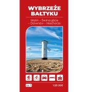 Okładka książki Mapa turystyczna - Wybrzeże Bałtyku cz.1 Wolin...