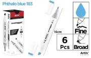 Marker Chromax z 2 końcówk. blue 183 (6szt). Wydawca: Artix. Dadada.pl Opakowanie Marker Chromax z 2 końcówk. blue 183 (6szt)