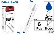 Marker Chromax z 2 końcówk brilliant blue 74 (6szt. Wydawca: Artix. Dadada.pl Opakowanie Marker Chromax z 2 końcówk brilliant blue 74 (6szt