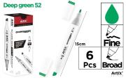 Marker Chromax z 2 końcówk. deep green 52 (6szt). Wydawca: Artix. Dadada.pl Opakowanie Marker Chromax z 2 końcówk. deep green 52 (6szt)