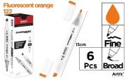 Marker Chromax z 2 końcówk. fluor orange 122 (6szt. Wydawca: Artix. Dadada.pl Opakowanie Marker Chromax z 2 końcówk. fluor orange 122 (6szt