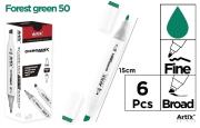Marker Chromax z 2 końcówk. forest green 50 (6szt). Wydawca: Artix. Dadada.pl Opakowanie Marker Chromax z 2 końcówk. forest green 50 (6szt)