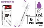 Marker Chromax z 2 końcówk. light violet 82 (6szt). Wydawca: Artix. Dadada.pl Opakowanie Marker Chromax z 2 końcówk. light violet 82 (6szt)