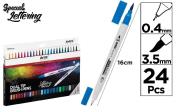 Marker dwustronny pędzelkowy 24 kolory. Wydawca: Artix. Dadada.pl Opakowanie Marker dwustronny pędzelkowy 24 kolory